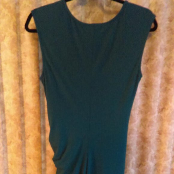 NWT teal sleeveless v-neck dress size Large - Picture 4 of 6